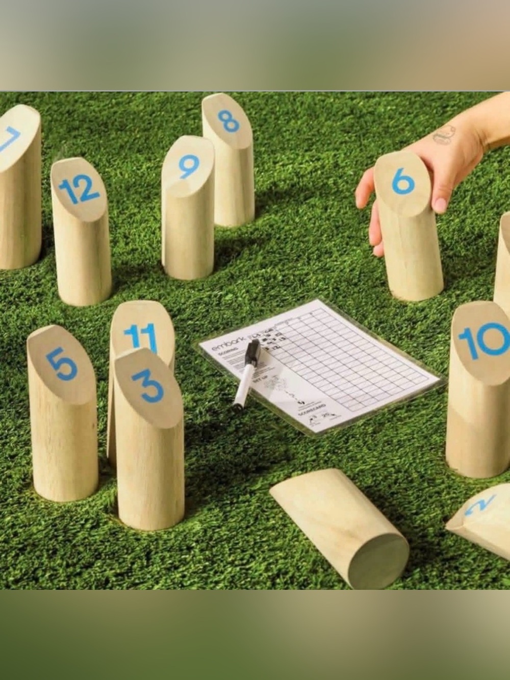 Embark Wooden Numbered pins Yard Game - 2 to 12 players